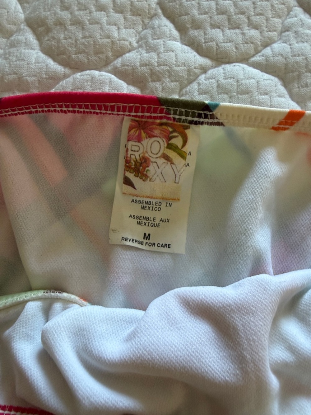 Roxy Colorful Plaid Bikini Bottom Size Medium NWOT - Picture 3 of 3